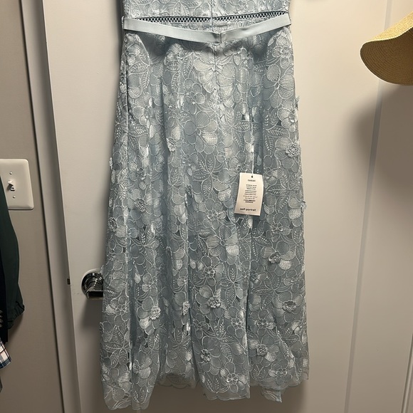 Self Portrait 3D FLOWER PUSSYBOW MIDI DRESS US 6 - Picture 3 of 7